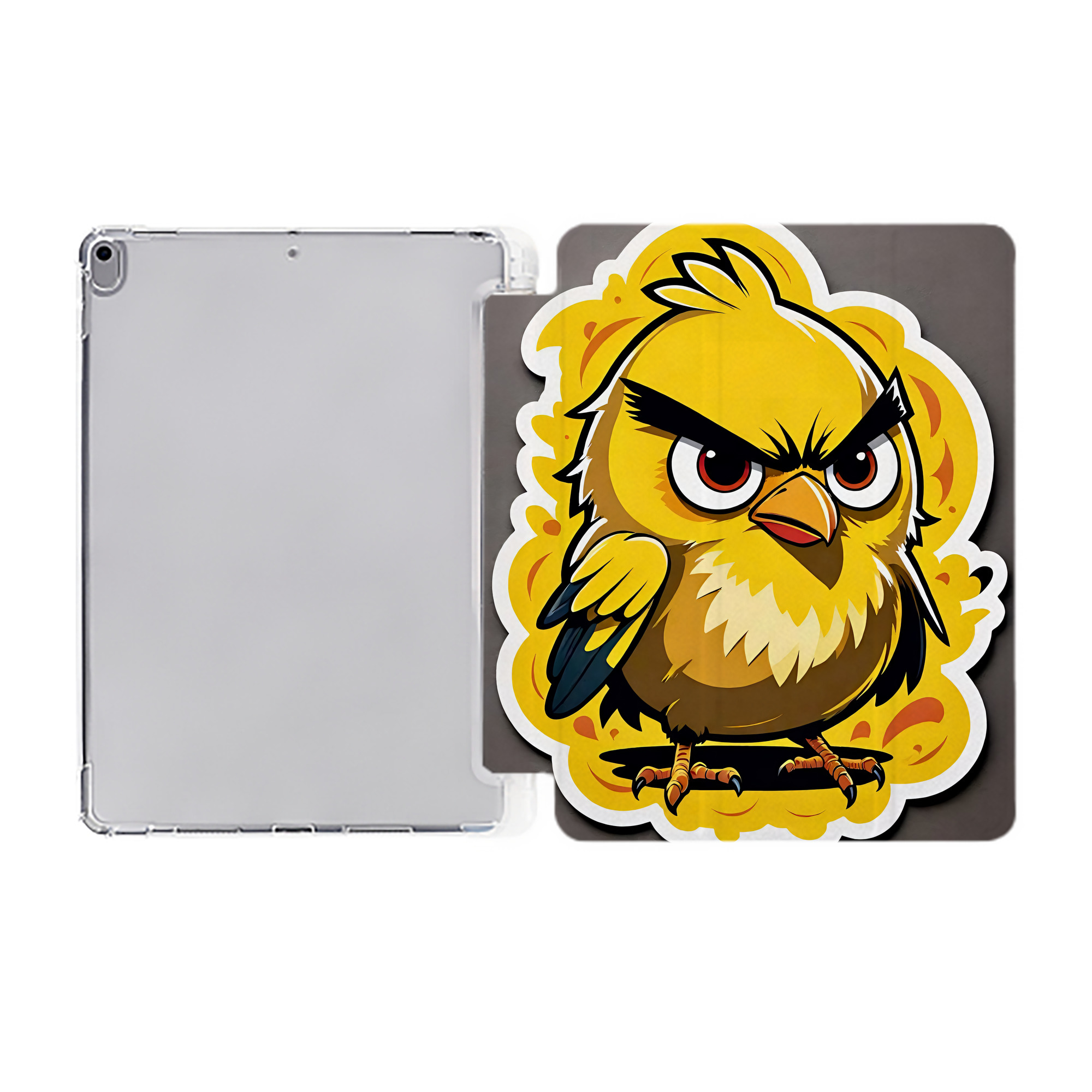 （画像用） Angry Birds アングリーバード IPad ケース ペン収納付き 三つ折りスタンド PUレザー×シリコン 対応機種9.5/10.5/10.9インチ